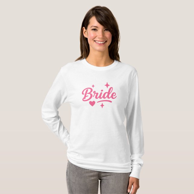 Bride Neon Pink  T-Shirt (Front Full)