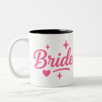 Bride Neon Pink Two-Tone Coffee Mug