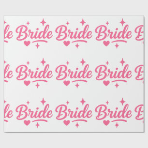 Bride Neon Pink Wrapping Paper