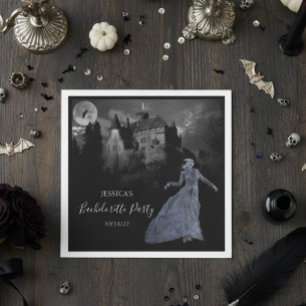 Bride of Frankenstein Bachelorette Halloween  Napkin
