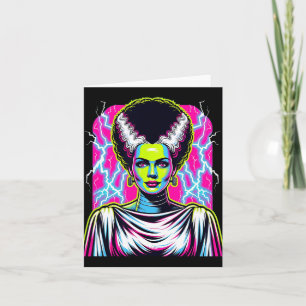 Bride Of Frankenstein Bride Vibrant Clic Halloween Card
