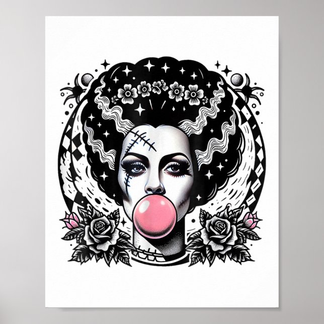 Bride Of Frankenstein Bubblegum Monster Halloween  Poster (Front)