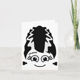 Bride Of Frankenstein Cute Monster Halloween Costu Card
