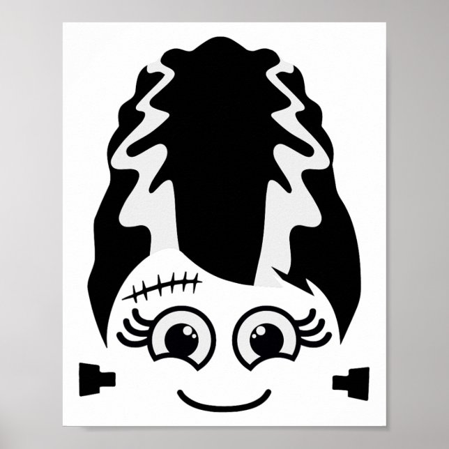Bride Of Frankenstein Cute Monster Halloween Costu Poster (Front)