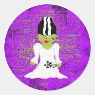 Bride Of Frankenstein Halloween Envelope Seals