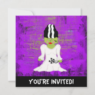 Bride Of Frankenstein Halloween Invitation