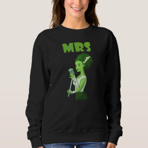 Bride of Frankenstein Halloween Matching Couple Sweatshirt