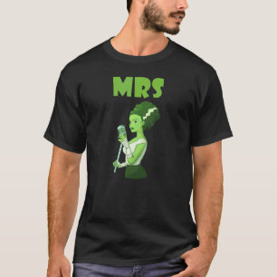 Bride of Frankenstein Halloween Matching Couple T-Shirt