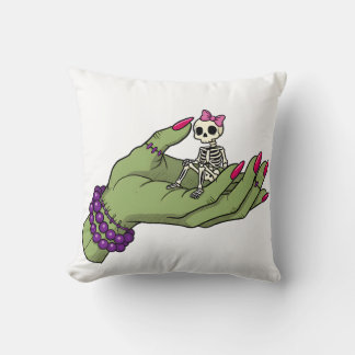 Bride of Frankenstein Hand with Skeleton Bow | Got Cushion