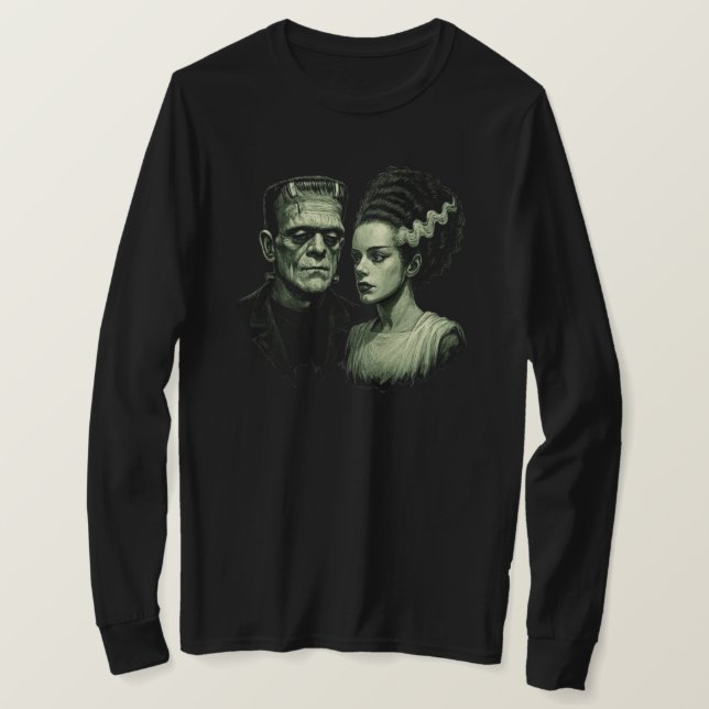Bride Of Frankenstein Long Sleeve T-Shirt (Design Front)