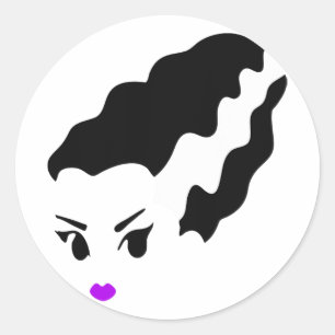 Bride Of Frankenstein Monster Halloween Costume 2  Classic Round Sticker