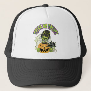 Bride of Frankenstein Skull Trucker Hat