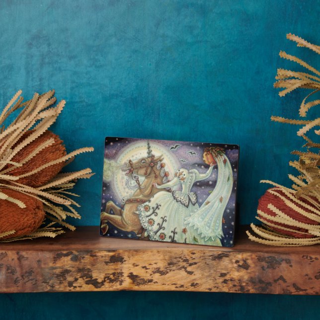 BRIDE OF SLEEPY HOLLOW, HEADLESS HORSEMAN PALOMINO PLAQUE (Side)