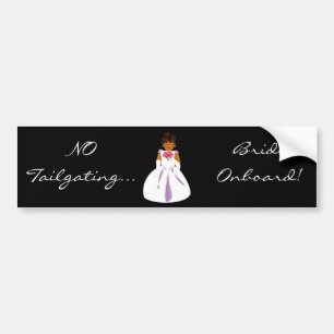 "Bride Onboard" Bumper Sticker -Customisable