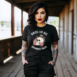 Bride or die black skull bachelorette favours T-Shirt<br><div class="desc">Bride or die bachelorette weekend favours personalised t-shirt bridesmaids gifts bridal party favours,  black t-shirtwith gothic skeleton skull</div>