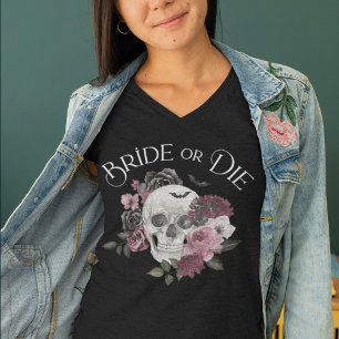 Bride or Die Floral Skull Chic Gothic Bachelorette