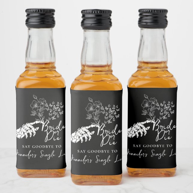 Bride or Die Gothic Heart Bachelorette Party  Liquor Bottle Label (Bottles)