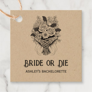 Bride or Die Halloween Bachelorette Party Favour Tags