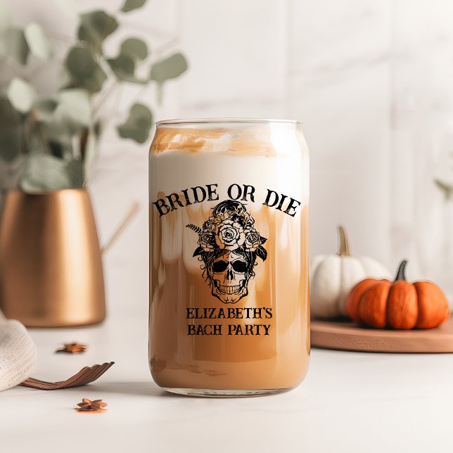 Bride Or Die Personalised Bridesmaids Till Death Can Glass (Creator Uploaded)