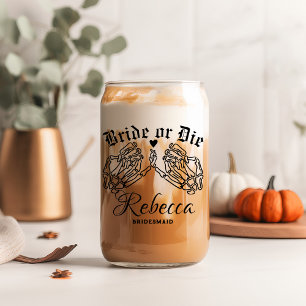 Bride Or Die Personalised Bridesmaids Till Death Can Glass