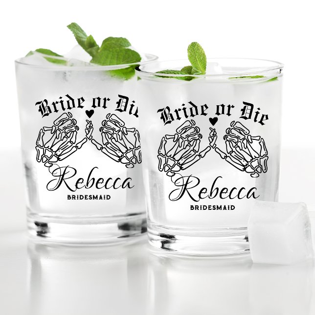 Bride Or Die Personalised Bridesmaids Till Death Whiskey Glass (Creator Uploaded)
