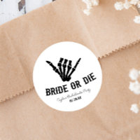 Bride or Die Rockstar Skeleton Bachelorette Party