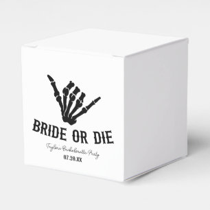 Bride or Die Rockstar Skeleton Bachelorette Party Favour Box