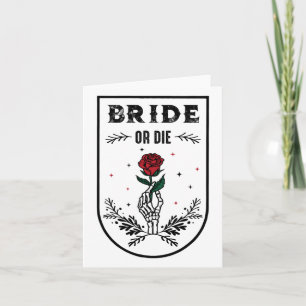 Bride Or Die Wedding Bachelorette Party Spooky Sea Card
