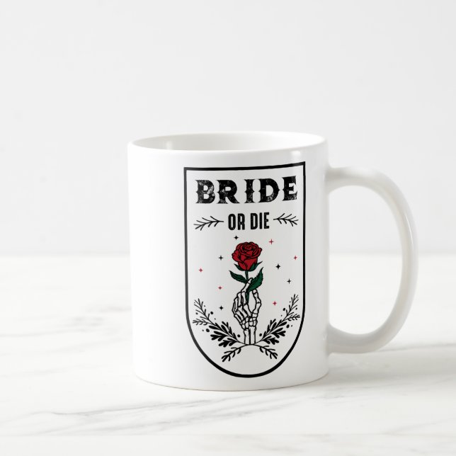 Bride Or Die Wedding Bachelorette Party Spooky Sea Coffee Mug (Right)
