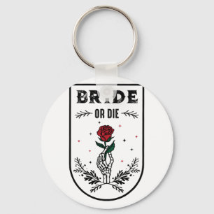 Bride Or Die Wedding Bachelorette Party Spooky Sea Key Ring