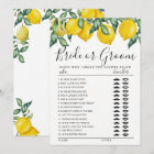 Bride or Groom game fully Lemons editable card