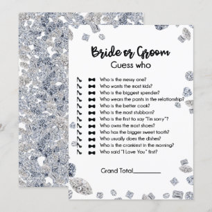 Bride or Groom Guess Who Bridal Shower Game Invitation