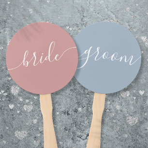 Bride or Groom Wedding Game Hand Fan