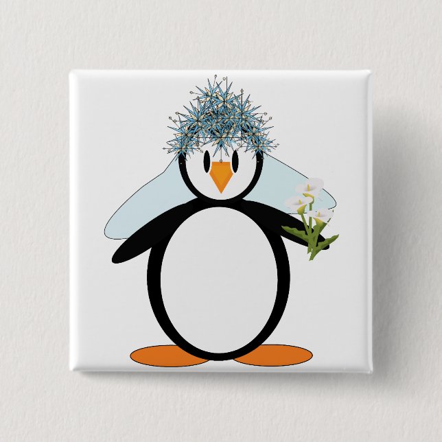 Bride-Pengo 15 Cm Square Badge (Front)