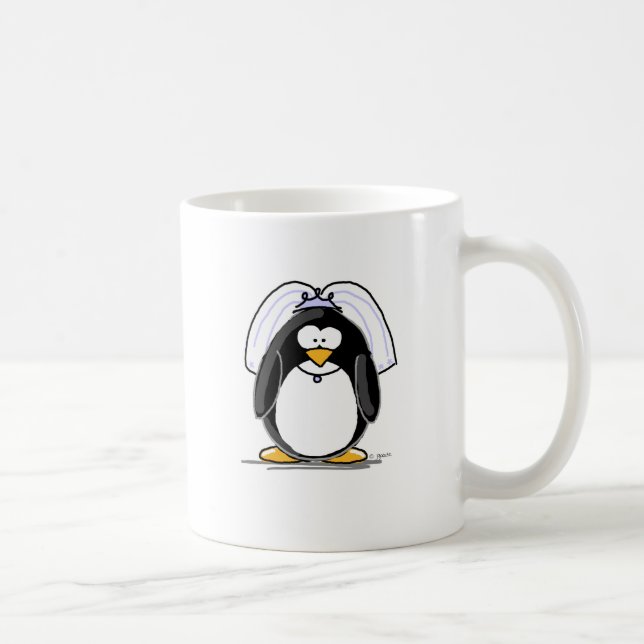 Bride Penguin Coffee Mug (Right)