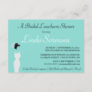 BRIDE Personalised Bridal Luncheon Shower Party Invitation