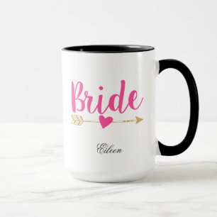 Bride Personalised Hot Pink Mug