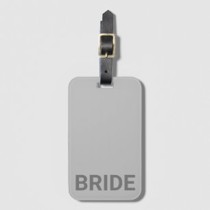 Bride Personalised Simple Modern Luggage Tag