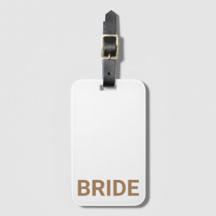 Bride Personalised Simple Modern Luggage Tag