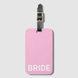 Bride Personalised Simple Modern Luggage Tag