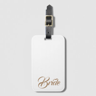 Bride Personalised Simple Modern Luggage Tag