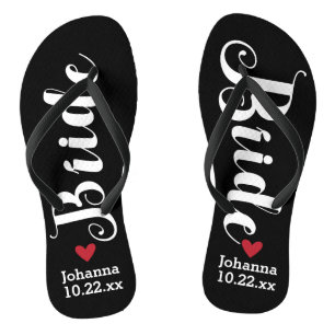 Bride Personalised Wedding Pick Your Colour Flip Flops