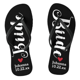 Bride Personalised Wedding Pick Your Colour Flip Flops