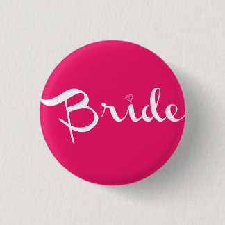 Bride Pin White on Hot Pink