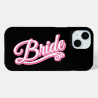 Bride pink/white on black