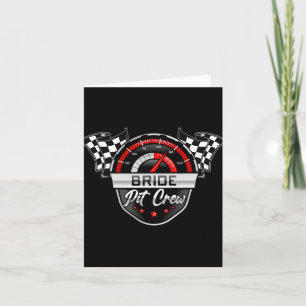 Bride Pit Crew Race Car Birthday Party Matching Fa Card