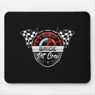 Bride Pit Crew Race Car Birthday Party Matching Fa Mouse Mat