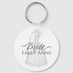 Bride Pretty Personalised Vintage Beautiful Custom Key Ring
