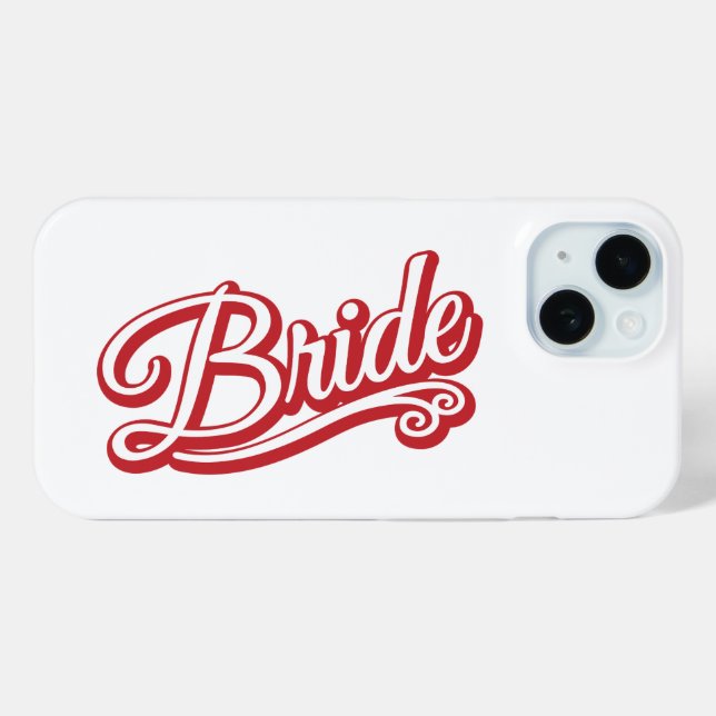 Bride red/white on white Case-Mate iPhone case (Back (Horizontal))