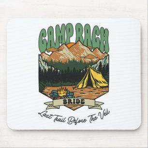 Bride Retro Camp Bach Party Camping Bachelorette 2 Mouse Mat